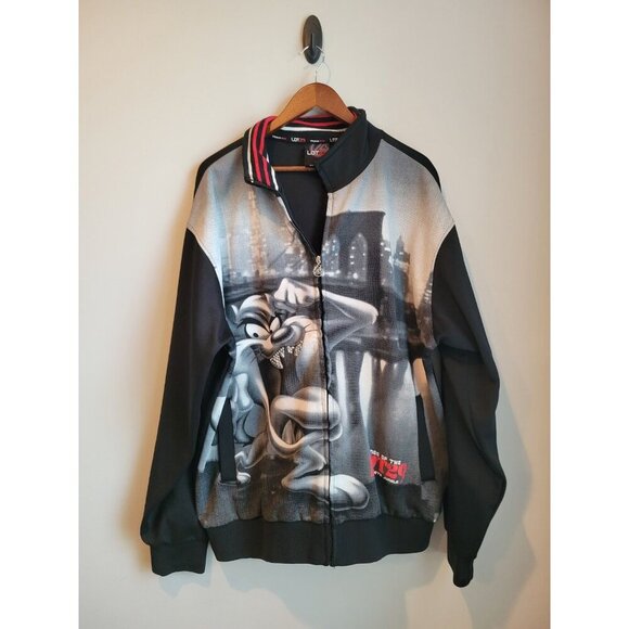 Vintage Y2K 2000s LOT 29 Looney Tunes Tasmanian Devil Full Zip Jacket Size XL - Picture 1 of 6